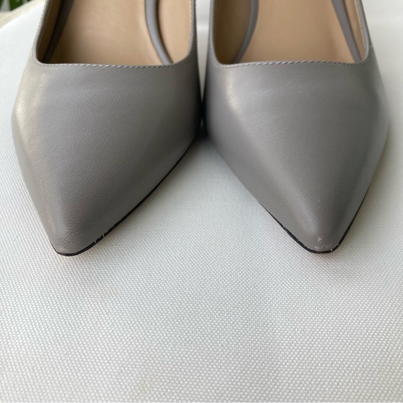 Ann Taylor Heels Gray Leather Pump Size 9.5 - Picture 9 of 9